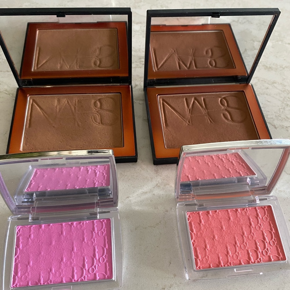 NARS and DIOR (Casino and Laguna Bronzers) (Pink & Coral Blushes)